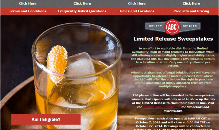 Alabama ABC Board To Conduct Annual Limited Whiskey Release Sweepstakes ...
