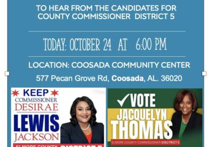 Candidate Forum tonight in Coosada for Commission District 5