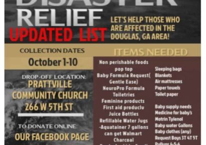 Prattville Community Church hosting bake sale, asking for donations for Hurricane relief