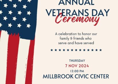 Millbrook to host Veterans Day Ceremony Nov. 7 at Civic Center