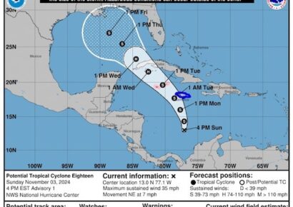 Potential Tropical Storm Rafael is brewing, no threat to Central Alabama
