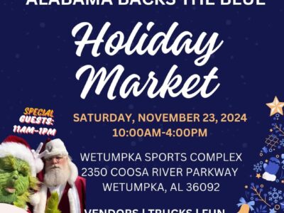Huge holiday market coming to Wetumpka Saturday with Alabama Backs The Blue event