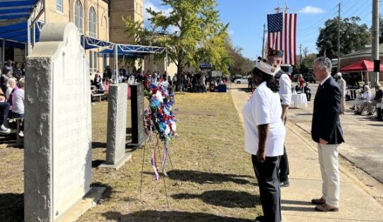 Remembering sacrifice and service, Prattville fills stands for Veterans Day Wreath Laying Ceremony