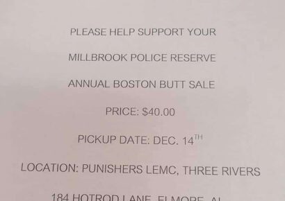 Boston Butt Sale: Millbrook Police Reserve Fundraiser is Saturday, December 14