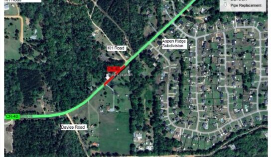 Autauga County Road Closure, CR 40 Between Davies Road and KH Road beginning Nov. 18