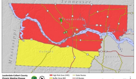 Mandatory CWD Testing Dates Announced for Lauderdale and Colbert Counties
