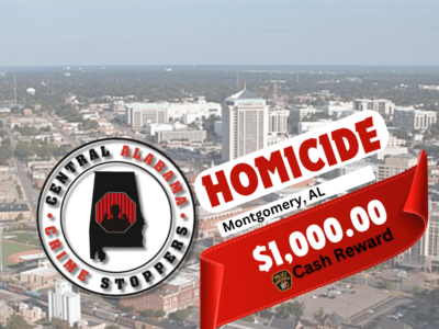 Montgomery Police Seeking Information in October 26 Homicide – $1,000.00 Cash Reward Offered