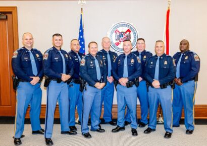 During ceremony Dec. 10, ALEA Trooper Reunited with Man he Saved in September
