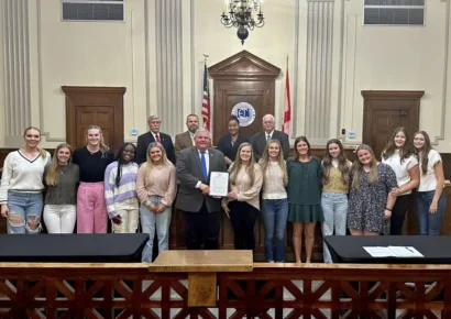 Elmore Commission Recognizes Prattville Christian Academy Volleyball Team