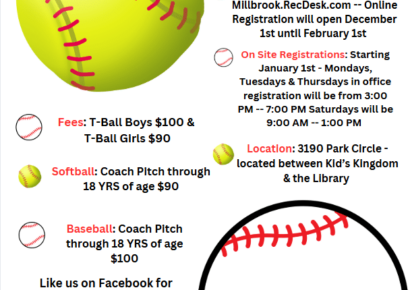 Millbrook Spring Ball Registration ends Feb. 1