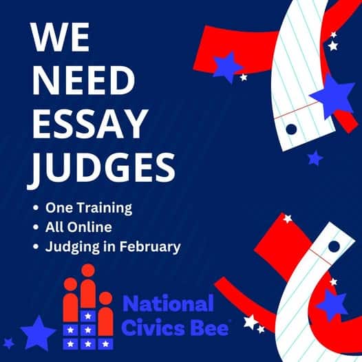 The National Civics Bee will be Judging February in Alabama