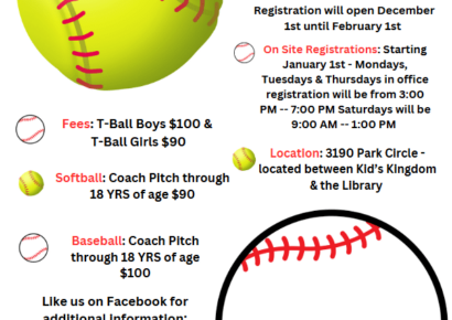 Register now for Millbrook Spring Baseball, Softball; Deadline is Feb. 1