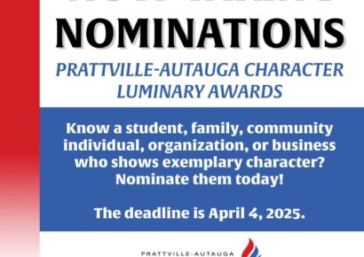 The Prattville-Autauga Character Coalition is accepting nominations for their Character Luminary Awards