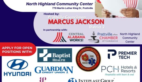 Community Hiring Event is March 19th at North Highland Community Center of Prattville