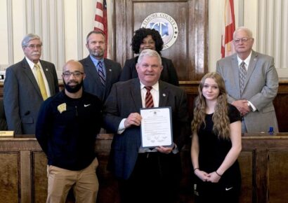 State Champion Wrestler Juliana Eldridge recognized by Elmore Commission