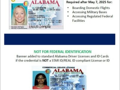 Alabama Law Enforcement gives clarity on Star ID for Drivers License and deadlines