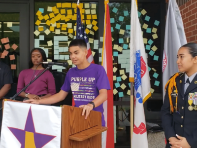 SEHS JROTC hosts Purple Star School program, Balloon release in honor of military children