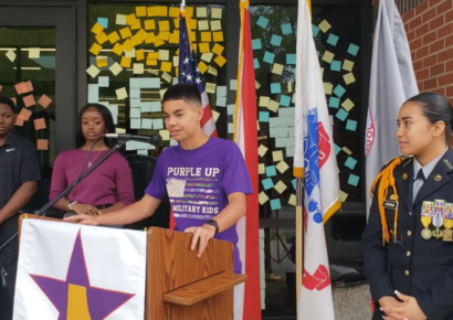 SEHS JROTC hosts Purple Star School program, Balloon release in honor of military children