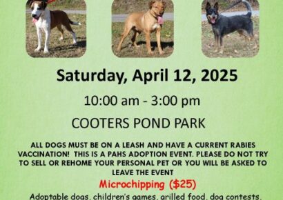 Bark in the Park is coming to Cooters Pond Saturday, April 12!