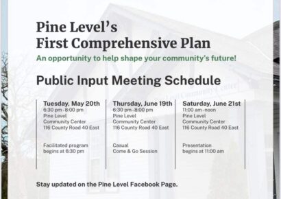 Pine Level sets Public Input meetings concerning Comprehensive Plan for future