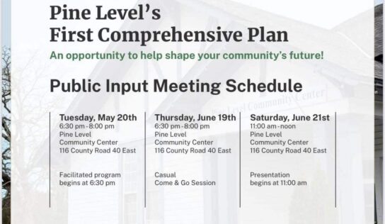 Pine Level sets Public Input meetings concerning Comprehensive Plan for future