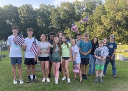 Cain’s Chapel Youth Group places flags on Veterans’ graves at historic Cemetery
