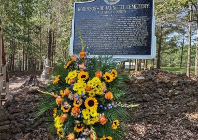 OAHS places marker at Robinson-DeJarnette Cemetery; oldest known grave in county is located here