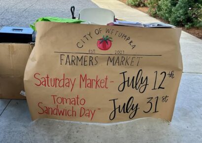 Tomorrow is the Wetumpka Farmers Market! Just a reminder