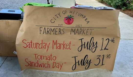 Tomorrow is the Wetumpka Farmers Market! Just a reminder