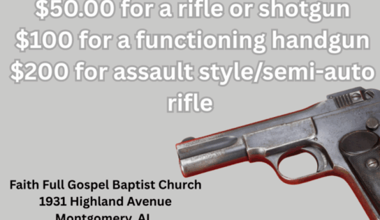 CrimeStoppers hosting another Gun Buyback event in Montgomery Saturday