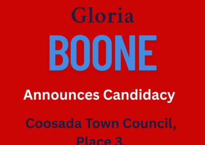 Gloria Boone announces candidacy for Coosada Town Council, Place 3
