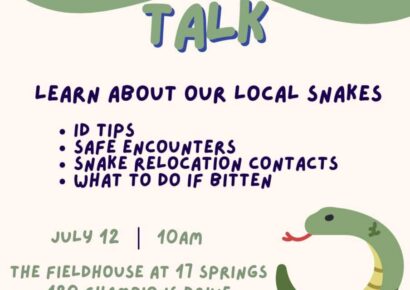 Sssssspecial event! Snake Education coming to 17 Springs Saturday