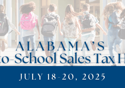 Alabama’s 20th Annual Back-to-School Sales Tax Holiday Set for July 18–20, 2025