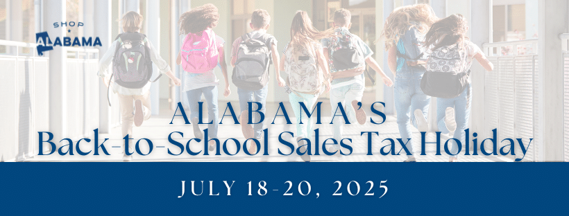 Alabama’s 20th Annual Back-to-School Sales Tax Holiday Set for July 18–20, 2025