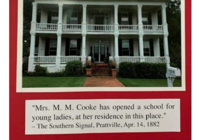 Free OAHS quarterly meeting will focus on life of Mrs. M.M. Cooke, and history of St. Mark’s Episcopal Church of Prattville