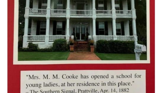 Free OAHS quarterly meeting will focus on life of Mrs. M.M. Cooke, and history of St. Mark’s Episcopal Church of Prattville