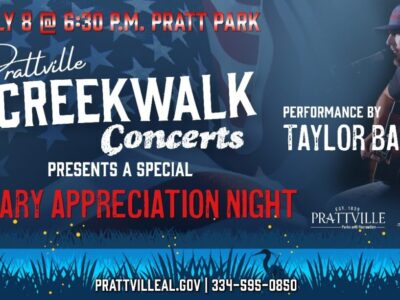 PRATTVILLE TO HOST MILITARY APPRECIATION NIGHT AS PART OF CREEKWALK CONCERT SERIES