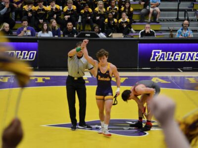 Former Wetumpka wrestler Chad Strickland won first ever match for Montevallo wrestling program as a freshman, won 23 matches as a sophomore