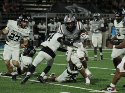 Barnes rushes for 260 yards, 5 touchdowns in Mustangs’ homecoming victory against Smiths Station