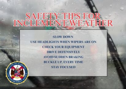 ALEA urges caution on roadways ahead of rain and storms