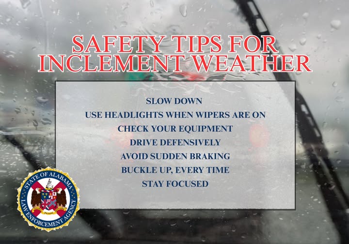 ALEA urges caution on roadways ahead of rain and storms
