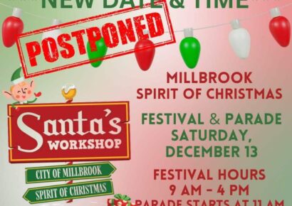 City of Millbrook reschedules annual Christmas festival, parade due to inclement weather