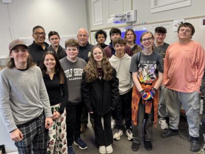 ALEA agents speak to Elmore County High students during Workforce Wednesday