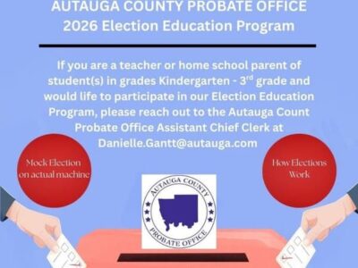 Autauga County Probate promotes excitement in election education