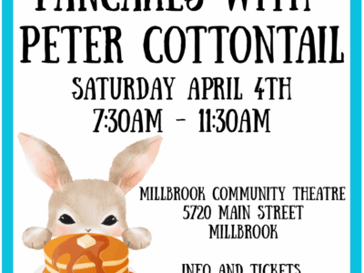 Pancake breakfast with Peter Cottontail to support Millbrook theatre upgrades