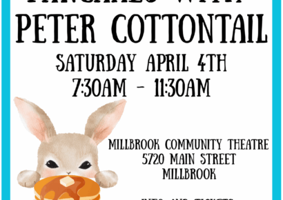 Pancake breakfast with Peter Cottontail to support Millbrook theatre upgrades