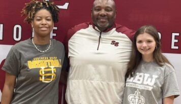 SEHS Girls’ Basketball players Aubrey Newton and Teonna Davis sign college letters of intent