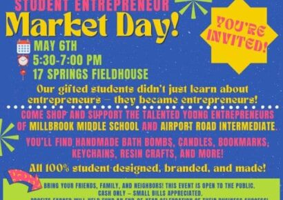 Gifted students turn ideas into businesses for May 6 Market Day at 17 Springs