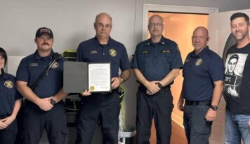 Pine Level honors Volunteer Firefighters after life saved with new equipment