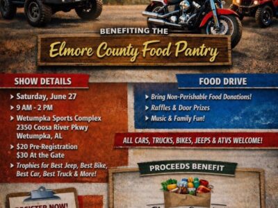 “Jeeps, Bikes & Rides for a Cause” to benefit Elmore County Food Pantry